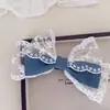 Nuevo Conjunto de Accesorios para el Cabello de Niños con Lazo de Encaje y Mezclilla - Diadema de Intestino Grueso y Pasador