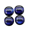 Mingcan Joya Redonda Base Plana Lisa 34# Corindón Azul Piedra Desnuda Venta al por Mayor Diamante Artificial Zafiro Arco 34