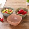 Prato de frutas quadrado para casa bacia de frutas de plástico para sala de estar bacia para lavar vegetais de cozinha de casa mesa de centro prato de doces tigela de salada