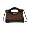 Nova Bolsa Simples Feminina 2025, Versátil, Pequena Fragrância, Bolsa de Ombro Retrô, Moda Feminina Bolsa Transversal com Corrente de Losango