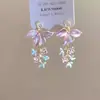 ¡Qué Azul Hielo Tan Hermoso! Pendientes de Bola Grandes y Pequeños Delanteros y Traseros, Pendientes de Color Contrastante de Lujo Accesible de Gama Alta, Pendientes de Nicho