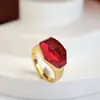 Anel Lipor Colorido de Cristal Original Joia Baoman Novo com Pedra Preciosa Lapidação Diamante Multifacetada com Fogo e Brilho Completos