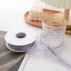 Fita de Malha Cetim Média Fita Inglesa com Flores Laço para Embalagem de Buquê Laço Loja de Flores Materiais Atacado DIY