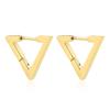 Pendientes vintage elegantes de acero inoxidable con estilo frío para mujer, de alta gama, de acero y titanio en oro de 18 quilates, de Corea.
