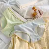Nova Roupa Íntima Doce de Algodão Puro de Cintura Média, Antibacteriana e Amiga da Pele, Shorts Feminino, Estilo Fresco Simples que Cobre o Quadril