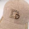 Gorra Letra D para Mujer, Moda Otoño e Invierno, Gorra de Béisbol con Visera para Mujer, Gorra de Béisbol Peluda Engrosada, Estilo Coreano Casual, Ala Ancha