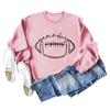Amazon comercio exterior transfronterizo día de partido rugby estampado de letras cuello redondo moda base suéter de manga larga al por mayor