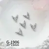 Nuevo Arte de Uñas Circonita Estilo de Lujo de Alta Gama Punta Francesa Pedrería Versátil Decoraciones Brillantes para Uñas Corazón Lazo