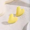 Pendientes de Celebridad de Internet Europeos y Americanos Moda Ins Diseño Simple Corazón de Melocotón Forma de Corazón Pendientes Retro Elegantes Versátiles para Mujer