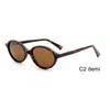 Gafas de sol de acetato de alta gama estilo nuevo, gafas de sol unisex de moda retro transfronterizas, gafas polarizadas para mujer con montura ovalada