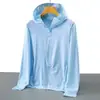 Roupa de Proteção Solar Masculina de Verão, Roupas com Capuz Finas e Modernas para Exterior de Secagem Rápida, Jaqueta Solta Estilosa Anti-UV para Pesca