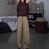 241090 Da Ai Mei Yi Yuan 2026 Otoño Nuevo Estilo Sudadera Corta con Capucha Casual Pantalones Cargo Moda Femenina Elegante