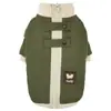 Abrigo de invierno impermeable para mascotas de dos tonos con cuello alto, chaleco cortavientos y cálido, adecuado para uso en exteriores, se puede sujetar a una correa, chaqueta de algodón casual para perros