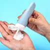 Frasco Dosador Plástico Tipo Squeeze 60ml Frasco Invertido Kit de Viagem para Gel de Banho, Shampoo e Cosméticos
