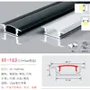Lámpara lineal LED ranura de aluminio lámpara lineal lineal lámpara lineal empotrada perfil U de aleación de aluminio lámpara lineal de montaje abierto con ranura para tarjeta de aluminio