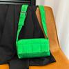 2024 novo outono e inverno para baixo algodão messenger bag moda feminina losango grande capacidade messenger bag estudante bolsa de ombro moda