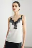 Camisola de Seda para Mujer 2025 Primavera/Verano Nuevo Versátil Color Sólido Commute Ropa Interior Top de Seda de Morera