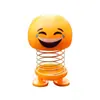 Muñeco con Muelle de Cara Sonriente Emoji Montado en Coche Decoración de Coche Adorno para Coche Tendencia de Tiktok Celebridad de Internet