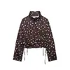 Comércio Exterior Transfronteiriço Estilo Europeu e Americano Roupas Femininas Za Aliexpress Venda Quente Moda Conjunto de Jaqueta e Shorts Plissados com Bolinhas
