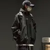 Jaqueta Masculina Inverno 2026 Solta com Capuz Tendência Impermeável Estilo Japonês Casual para Trabalho