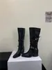Primeiro Encontro Ji Botas de Salto Alto Salto Grosso Botas Longas Femininas 2026 Outono/Inverno Novas Botas Femininas Rebites Tipo Meia Acima do Joelho Botas Longas