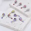 2026 Nuevo Modelo Comercio Exterior Transfronterizo Aleación con Perlas Rayas Verticales Esmalte Incrustado de Diamantes Globo Aerostático Accesorios para Pulseras DIY Joyería