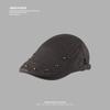 Gorra de repartidor retro con remaches estilo coreano para mujer 2024 nueva primavera y otoño boina de ocio parasol lengua de pato gorra hacia adelante para hombre