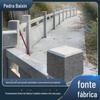 Atacado de fábrica Grade de pedra de granito branco sésamo para cerca de gradeamento de rua de jardim proteção de rio ponto cênico grade de jardim
