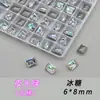 Pacote Misto de Cristais de Gelo K9 6*8mm Grandes de Vidro de Alta Transparência com Base Pontiaguda Brilhante para Decoração DIY de Nail Art