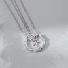Fábrica transfronteriza venta al por mayor espinas rosa collar amantes hombres y mujeres un par de cadena de clavícula moderna colgante de flor de diamante rosa