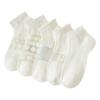 Calcetines sin costuras al por mayor Acheng para mujer, calcetines invisibles finos de verano, calcetines blancos de seda helada de princesa dulce, calcetines cortos