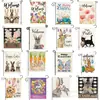Venta al por mayor de fabricantes Banderas de Pascua para jardín transfronterizas con diseños de conejo y huevo para decoración de fondo de jardín y exterior
