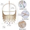 Novedoso Accesorio Transfronterizo Hermosa Máscara de Diamantes con Borla Máscara de Moda Combinable de Rostro Completo con Pedrería para Mujer