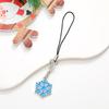 Adornos para teléfono con forma de caja de regalo pequeña de Navidad transfronteriza, colgante de Papá Noel, mini cadena para teléfono, colgante de joyería para mujer