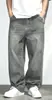 Moda Masculina Verano 2026 Transfronteriza Más Vendidos Pantalones Vaqueros Lavados en Gris, Pantalones Casuales de Pierna Recta Elegantes al por Mayor