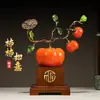 Adorno de Caqui Esmaltado Estilo Chino Gama Alta Sala de Estar Televisión Gabinete de Vino Oficina Decoración Regalo de Inauguración