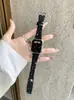 Pingente de Estrela Cintura Fina Alça de Couro Jeans Adequado para Apple 10 11 Huawei Fit4 Gt6 Pulseira Xiaomi