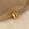 Clip para Oreja de Zirconia Electrochapado en Oro Real de 18K Tres Capas Pendientes Retro Elegantes Exquisitos Versátiles de Moda al por Mayor
