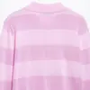Chaqueta de Punto Rayada Versátil con Cuello Polo Estilo Europeo y Americano Nuevo Verano 2026 para Mujer 3653020
