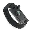 Pulsera con hebilla de cuchillo para exteriores, multifuncional, con cuerda de mano, para acampar, supervivencia, aventura al aire libre, pulsera de emergencia