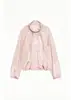 ¡Pedido de Comercio Exterior! Zr2026 Nueva Moda Femenina Estilo Europeo y Americano Chaqueta de Nailon Plegada con Cuello Alto de Manga Larga Color Macarrón