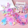 Juguetes de Cuentas Hechos a Mano para Niños Pulsera DIY para Niñas Juguetes Educativos Paquete de Materiales para Usar Cuentas Pulsera Collar Cuentas Sueltas