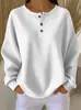 En stock transfronterizo Amazon moda tejido gofre cuello redondo suéter top de corte holgado, nueva colección otoño/invierno 2026, color liso