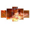 One Piece Ace Pintura Decorativa de Cinco Partes Dibujos Animados Japonés Anime Japonés Núcleo de Pintura Venta al por Mayor Arte Lienzo Inyección de Tinta