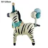 Globos de Película de Aluminio de Animales de Circo 22 pulgadas Rayas Estrellas Jirafa Cebra León Marino Fiesta de Cumpleaños Infantil