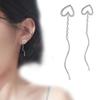 Aretes Casuales y Compactos de Corazón de Durazno con Borla de Corazón, Aretes, Femeninos, Versátiles, Modernos y Dulces con Recorte Ondulado en Forma de Corazón