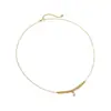 Lele Jewelry Moda Europea y Americana Versátil Acero Inoxidable Zirconia Collar Nicho Gama Alta Acero de Titanio Cadena para Clavícula para Mujeres Transfronterizo