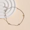 Cuentas Redondas de Acero Inoxidable Tipo Serpiente con Proceso de Baño de Oro Real, Conservan el Color y No se Desvanecen, Accesorios Versátiles para Pulseras, Pulsera Geométrica