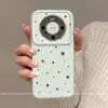 Adequado para capa de celular Huawei Mate 80, estilo coreano moderno para mulheres, proteção completa de 60 graus com capa para lente e suporte, fresco e fofo com bolinhas e estrelas
