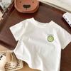 Camisetas de Manga Corta 100% Algodón Puro para Niños 2025 Nuevo Verano Moda para Niñas Holgadas Camisetas Base Ropa de Verano t